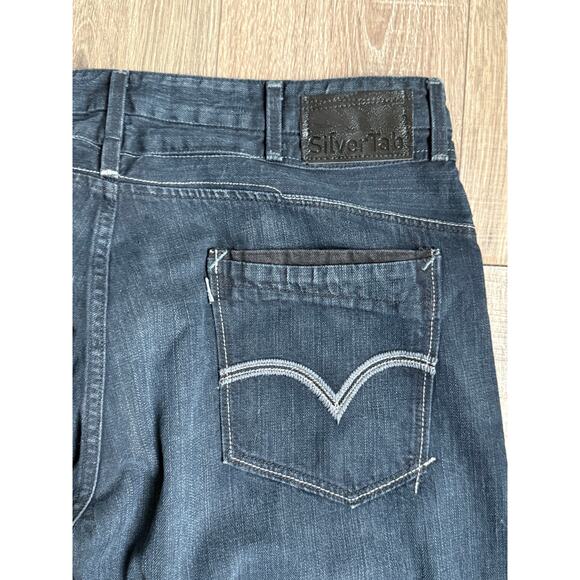 Vintage Levis SilverTab LTD jeans Boot cut size 38x32 dark washed skater - Picture 6 of 11